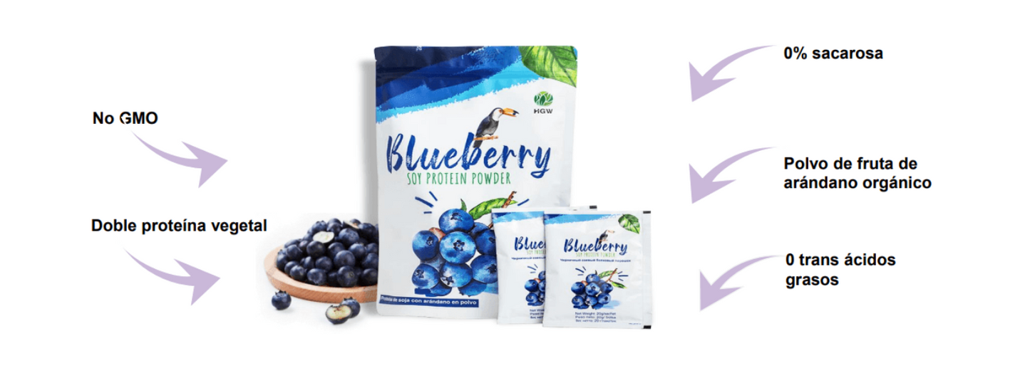 PROTEÍNA de Soja + Arándano — Nutrición Científica para tu Bienestar Diario.
