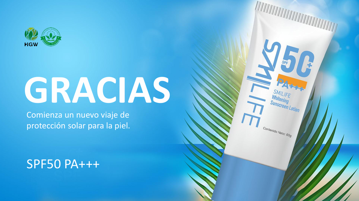 ☀ Protector Solar HGW SPF50 PA+++ – Protección avanzada con efecto blanqueador y antiedad