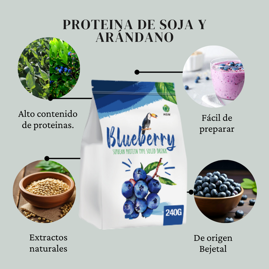 PROTEÍNA de Soja + Arándano — Nutrición Científica para tu Bienestar Diario.